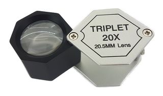 Pocket Loupe Triplet Hex - 20X 20.5mm Silver