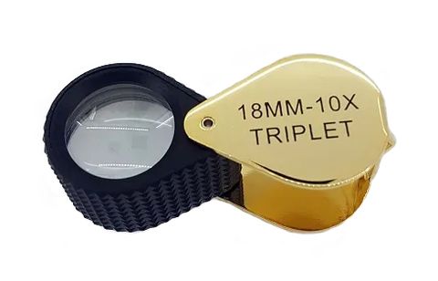 Hand Loupe - 18mm Triplet 10x Black