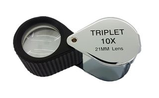 Hand Loupe - 21mm Triplet 10x Chrome