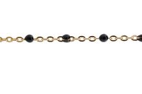Chain - Enamel Black Gold filled /1M