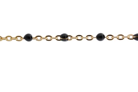 Chain - Enamel Black Gold filled /1M