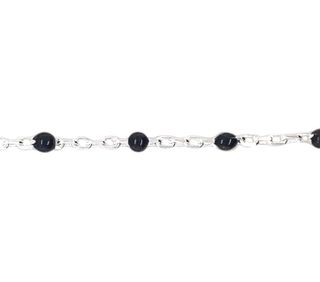 Chain - Enamel black Stg Silver /1M