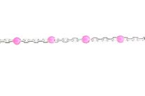 Chain - Enamel Pink Stg Silver /1M