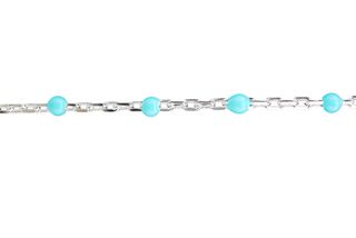 Chain - Enamel Turquoise Stg Silver /1M