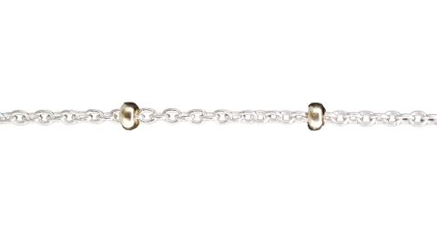 Chain - Satellite Stg Silver GF bead /1m