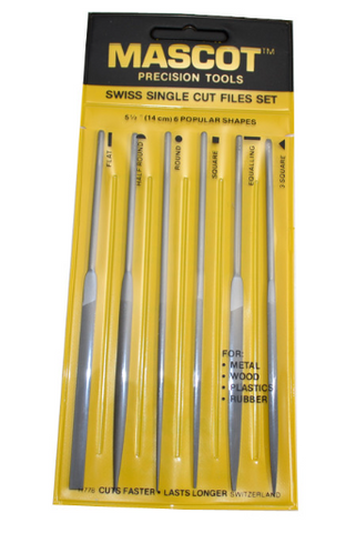 Needle File - Swiss Pattern Single Cut (Set of 6)