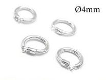 Silver Locking Jump Rings - Round