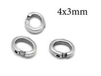 Silver Locking Jump Rings - Oval