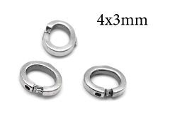 Silver Locking Jump Rings - Oval