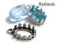 Silver Oval Crown Bezel Pendant