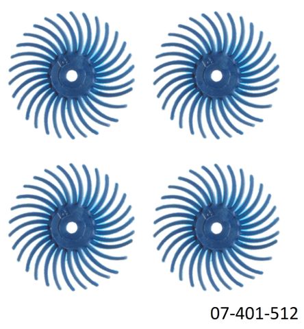 Habras Bristle Discs 4pc - Fine Blue - 19mm