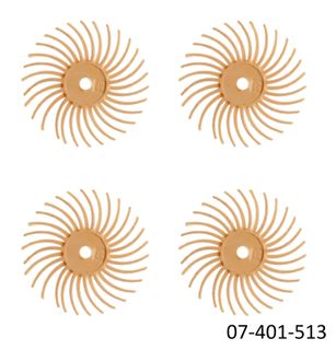 Habras Bristle Discs 4pc - Extra Fine Peach - 19mm