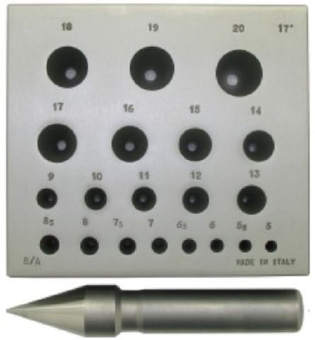 Italian 17 Round Setting Plate+Punch 5mm - 20mm