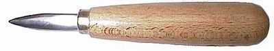 Burnisher with Wood Handle - Oval Curved