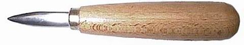 Burnisher with Wood Handle - Oval Curved