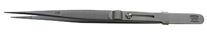 Tweezers - Bright S/S Lock - 160mm, 0.9mm MR Tip
