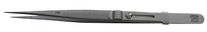 Tweezers - Bright S/S Lock - 160mm, 0.9mm MR Tip