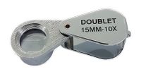 Hand Loupe - 15mm Doublet 10x Chrome