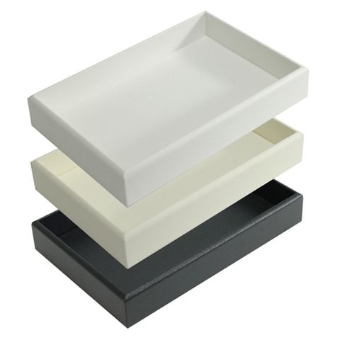 Leatherette Tray Medium Black 200 x 205 x 35mm