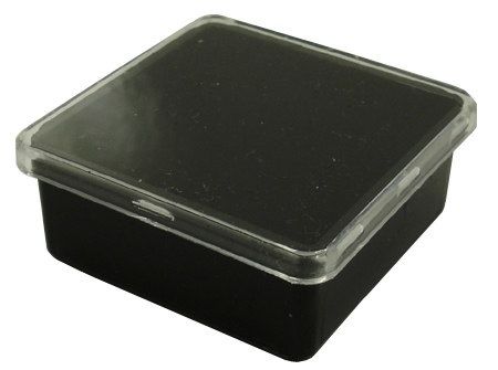 Black Pod, Clear Lid - 41 x 41 x 15mm Deep
