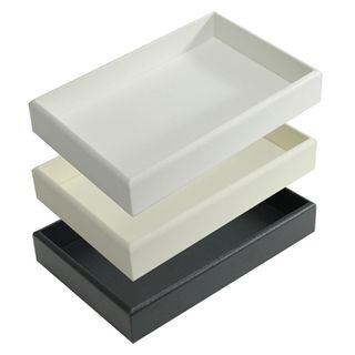 Tray Leatherette - Large Black 375 x 206 x 34mm