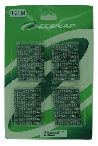 Price Cubes 5mm Black with White 480pce