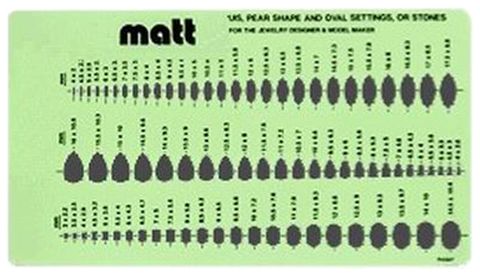 Template - Matt Oval, Marquis, Pear Setting Shapes
