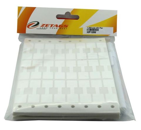 ZETAGS White HP10W Handwrite with Pen - Pkt/1000