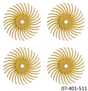 Habras Bristle Discs 4pc - Coarse Yellow - 19mm