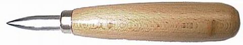 Burnisher with Wood Handle - Oval Flat