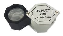Pocket Loupe Triplet Hex - 20X 20.5mm Silver