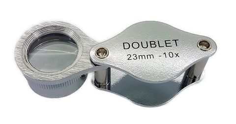 Hand Loupe - 23mm Doublet 10x Chrome
