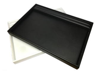 Serving Tray White Leather Look