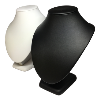 Display Bust 192H White Leather Look