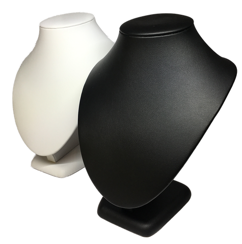 Display Bust 192H White Leather Look