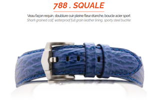 ROCHET Shark grained calf 18mm Black