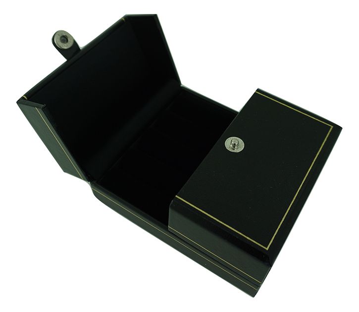 Designster Travel Jewelry Box Luxury White Leatherette Ring Box - Foto 2