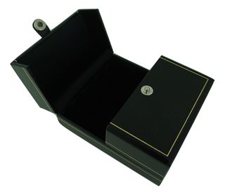 Leatherette Double Door Ring Rows Black/Black