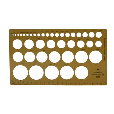 Metric Circles Drawing Template
