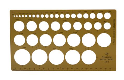 Metric Circles Drawing Template