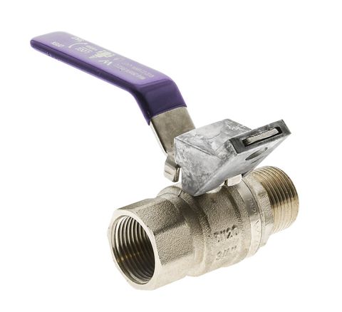 WATERMARKED BALL VALVES - LEVER HANDLE MI X FI LILAC