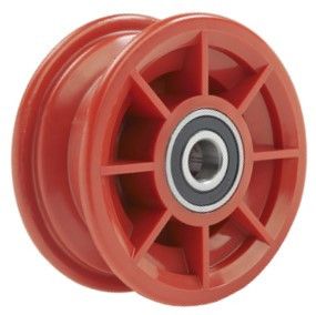 5"x55mm Red Plastic Rim, 35mm Bore, 70mm Hub Length, 35mm x 15mm High Speed Brgs