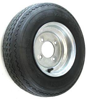 ASSEMBLY - 8"x3.75" Galv Rim, 4/4" PCD, 480/400-8 4PR KT701 HS Trailer Tyre