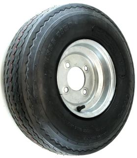 ASSEMBLY - 8"x3.75" Galv Rim, 4/4" PCD, 570/500-8 4PR KT701 HS Trailer Tyre