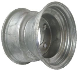 8"x7.00" Galvanised Rim, 4/4" (4/101.6mm) PCD, 71mm Bore, ET0