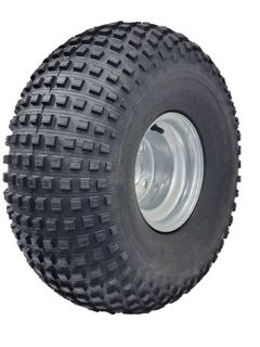 ASSEMBLY - 8"x7.00" Galv Rim, 4/4" PCD, 22/11-8 4PR P323 Knobbly ATV Tyre