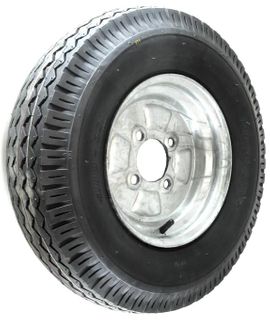 ASSEMBLY - 10"x4.00" Galv Rim, 4/4" PCD, 500-10 8PR K703 HS Trailer Tyre