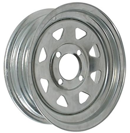 12"x4.00" Galvanised Rim, 4/4" (4/101.6mm) PCD, 65mm Bore, ET0