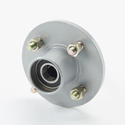 Hub only, 750kg, Fabricated Steel, 4/4" PCD, 25mm H/S Bearings, WITHOUT AXLE