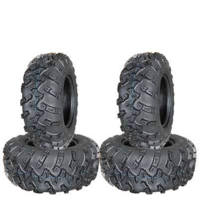 COMBO (2x ea) - 25/8-12 & 25/10-12 6PR TL Sun.F A048 Warrior Deep Trd ATV Tyres